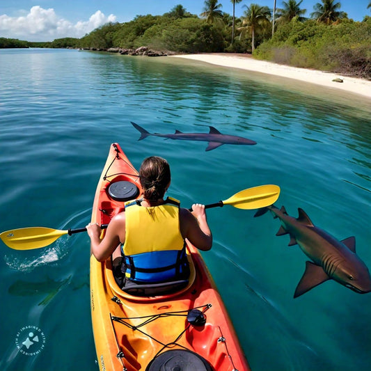 Watching for Sharks While Kayaking